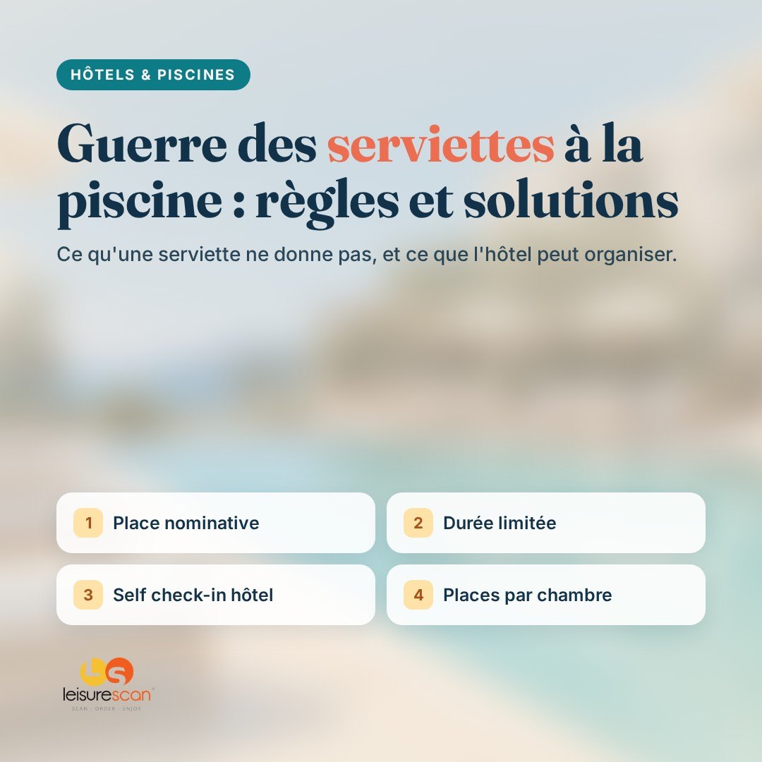 Visuel LeisureScan : guerre des serviettes à la piscine de l'hôtel